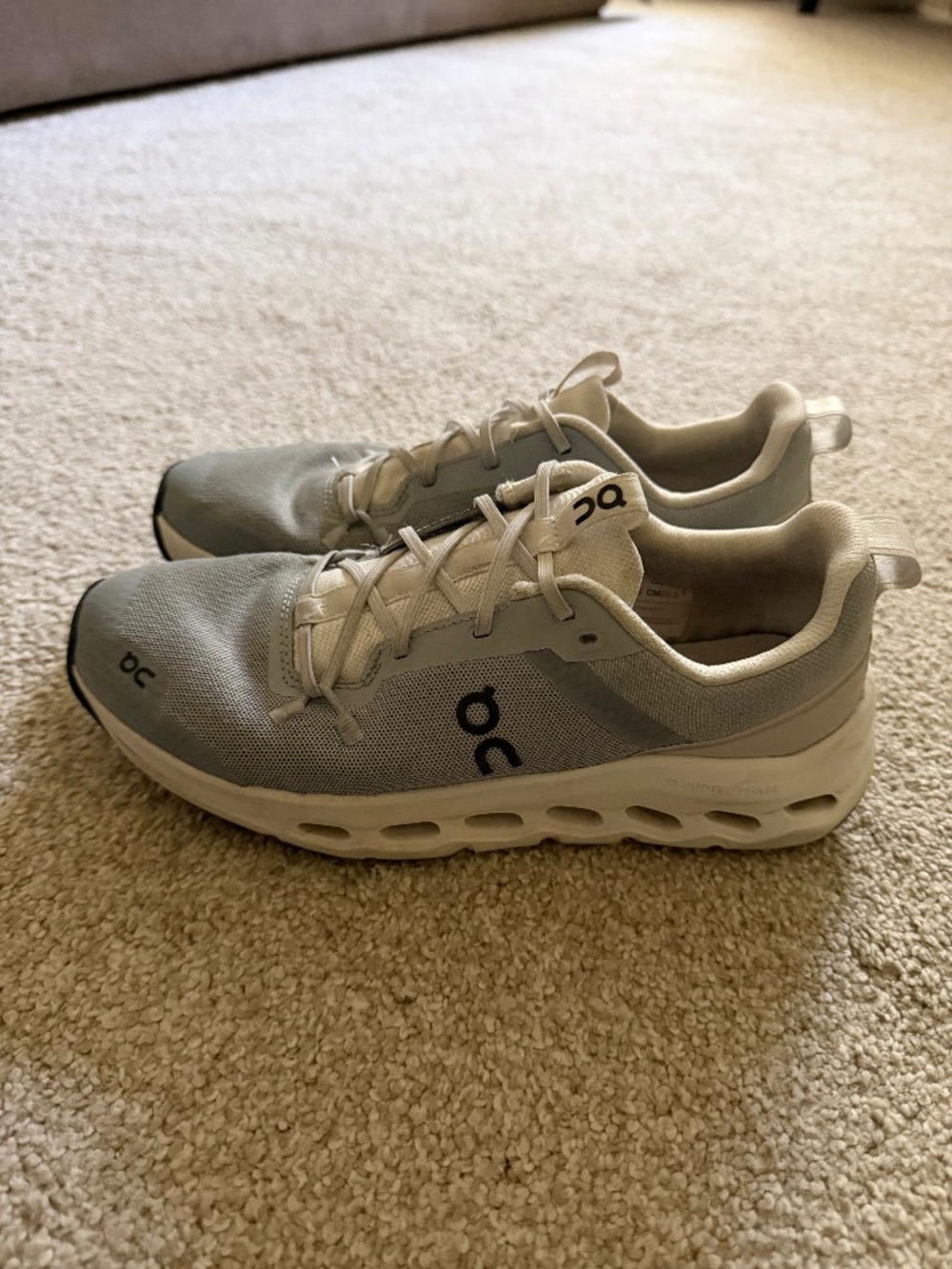 Light blue on cloud tennis shoes
